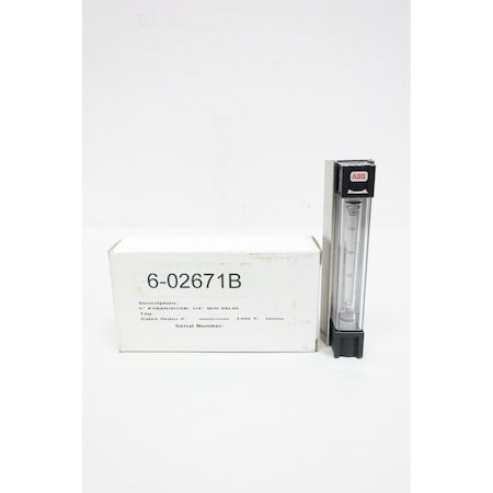 Abb 0-1600Cc/Min 1/4In Npt Variable Area Flow Meter 10A6100